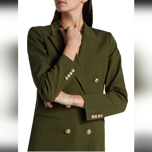 Derek Lam 10 Crosby Olive Walter Double Breasted Suit Jacket - Picture 4 of 16